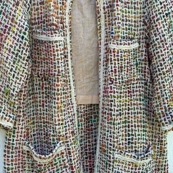 ANTHROPOLOGIE ett:twa Tweed Berwyn Rainbow Jacket XL - Picture 7 of 12